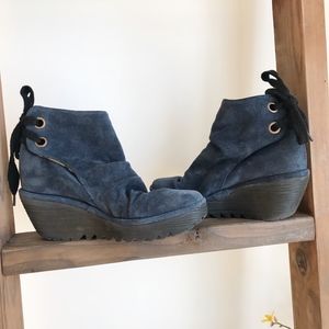 Fly London Yama Oil Suede Ocean Blue -Size 38